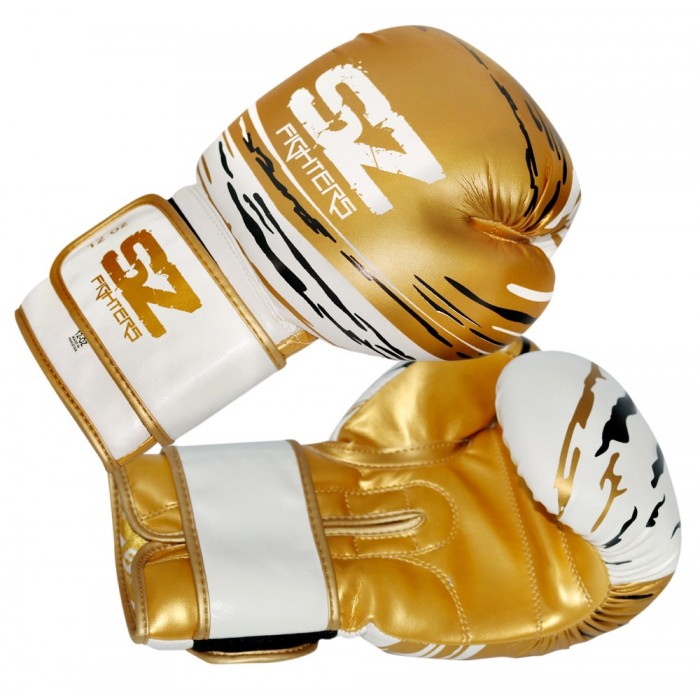 SZ Fighters - Боксови ръкавици Изкуствена кожа - Madness - Gold/White/Black​